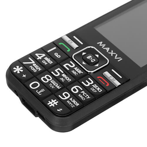 Купить Сотовый телефон Maxvi P3 черный  4817745. Характеристики, отзывы и цены в Донецке