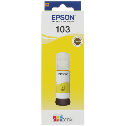 Купить Чернила водорастворимые Epson 103 [C13T00S44A] желтый  1312403. Характеристики, отзывы и цены в Донецке