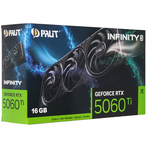 Купить Видеокарта Palit GeForce RTX 5060 Ti Infinity 3  5622525. Характеристики, отзывы и цены в Донецке