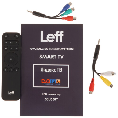 Купить 49.5" (126 см) Телевизор Leff 50U550T черный  9120500. Характеристики, отзывы и цены в Донецке