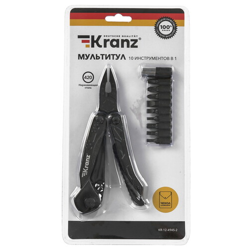 Купить Мультитул KRANZ KR-12-4945-2  9116352. Характеристики, отзывы и цены в Донецке
