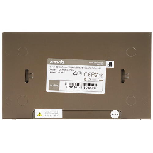 Купить Коммутатор Tenda TEF1110P-8-102W  4856780. Характеристики, отзывы и цены в Донецке