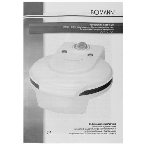 Купить Вафельница Bomann WA 5018 CB белый  7905466. Характеристики, отзывы и цены в Донецке
