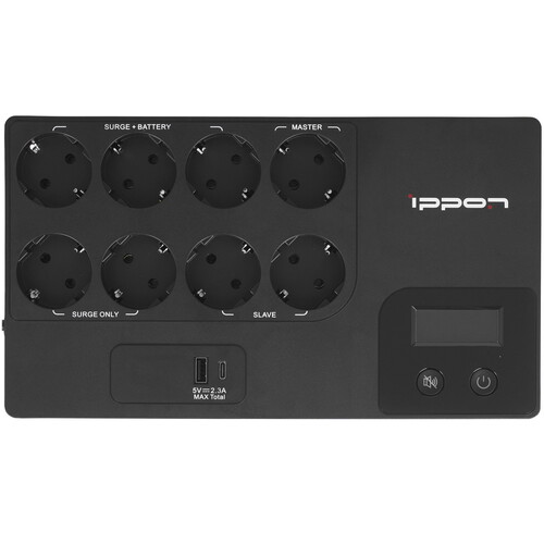 Купить ИБП Ippon Kirpich 650  9206241. Характеристики, отзывы и цены в Донецке