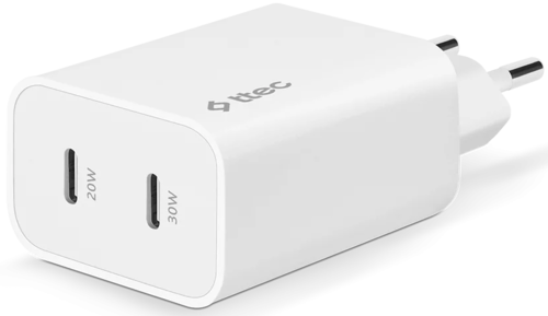 Купить Сетевое зарядное устройство TTEC SmartCharger Duo GAN PD 50W белый  9140734. Характеристики, отзывы и цены в Донецке