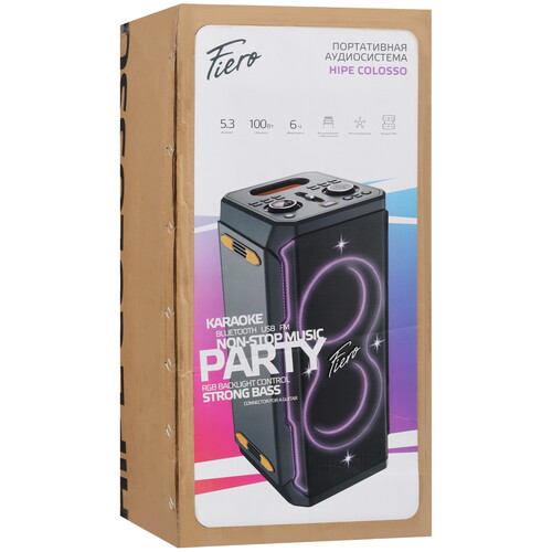 Купить Портативная аудиосистема Fiero Hipe Colosso FRPA-140, серый  9255554. Характеристики, отзывы и цены в Донецке