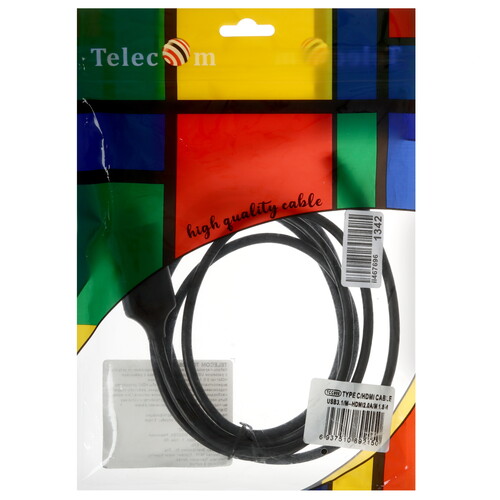 Купить Кабель однонаправленный Telecom USB Type-C - HDMI, 1.8 м  5602605. Характеристики, отзывы и цены в Донецке