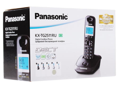 Купить Телефон беспроводной (DECT) Panasonic KX-TG 2511RUS  0189375. Характеристики, отзывы и цены в Донецке