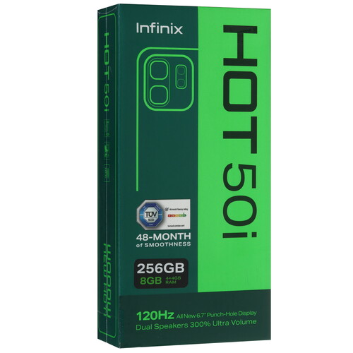 Купить 6.7" Смартфон Infinix HOT 50i 256 ГБ зеленый  5488693. Характеристики, отзывы и цены в Донецке