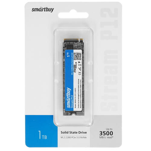 Купить 1024 ГБ M.2 NVMe накопитель Smartbuy Stream P12 [SBSSD1T0-STP12-M2P3]  5407595. Характеристики, отзывы и цены в Донецке