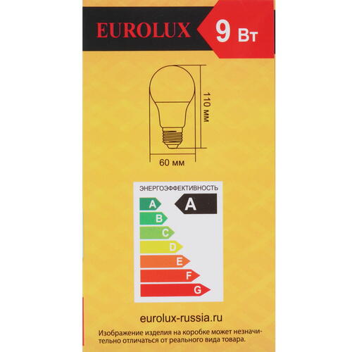 Купить Лампа светодиодная Eurolux LL-E-A60-9W-230-4K-E27  5401692. Характеристики, отзывы и цены в Донецке