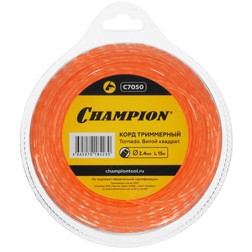 Купить Леска для триммеров Champion Tornado C7050  5099808. Характеристики, отзывы и цены в Донецке