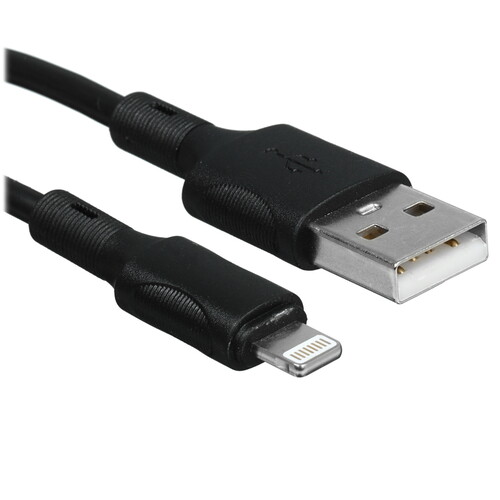 Купить Кабель круглый Leef Lightning 8-pin - USB 2.0 Type-A черный 1 м  5608601. Характеристики, отзывы и цены в Донецке