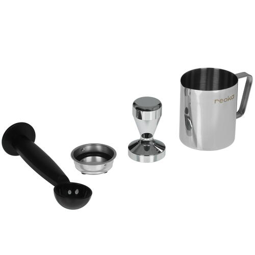 Купить Кофеварка рожковая Reoka RKEM-400 серебристый  9971933. Характеристики, отзывы и цены в Донецке