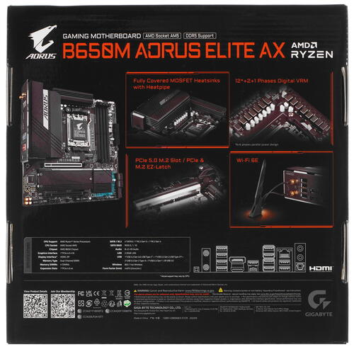 Купить Материнская плата GIGABYTE B650M AORUS ELITE AX  5077400. Характеристики, отзывы и цены в Донецке
