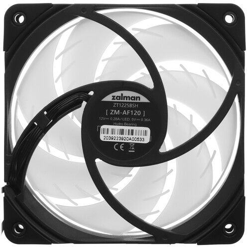 Купить Вентилятор ZALMAN ZM-AF120 ARGB  черный  5438366. Характеристики, отзывы и цены в Донецке