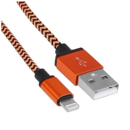 Купить Кабель круглый Cablexpert Lightning 8-pin - USB 2.0 Type-A оранжевый 1 м  5485440. Характеристики, отзывы и цены в Донецке