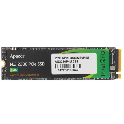 Купить 2000 ГБ M.2 NVMe накопитель Apacer AS2280P4U [AP2TBAS2280P4U-1]  4876956. Характеристики, отзывы и цены в Донецке