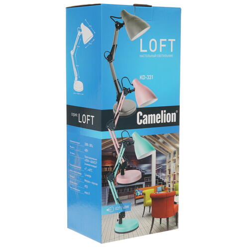 Купить Настольный светильник Camelion KD-331 C16 зеленый  1692038. Характеристики, отзывы и цены в Донецке