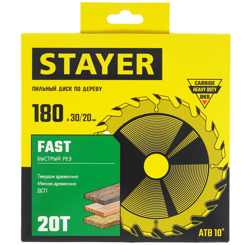 Купить Диск пильный STAYER 3680-180-30-20_z01  9123064. Характеристики, отзывы и цены в Донецке