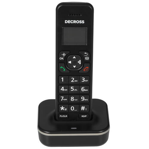 Купить Телефон беспроводной (DECT) DECROSS DC1102B  5412553. Характеристики, отзывы и цены в Донецке