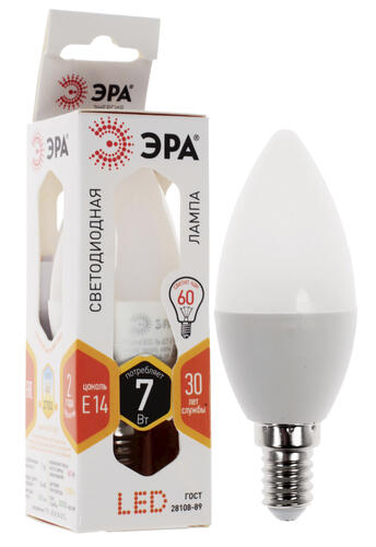 Купить Лампа светодиодная ЭРА LED smd B35-7w-827-E14  7932482. Характеристики, отзывы и цены в Донецке