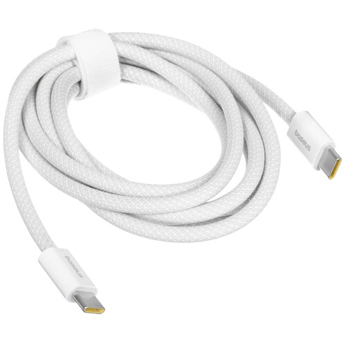 Купить Кабель круглый Baseus USB Type-C - USB Type-C белый 2 м  5627604. Характеристики, отзывы и цены в Донецке