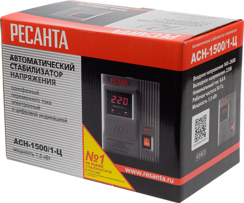Купить Стабилизатор напряжения Ресанта АСН-1500/1-Ц  1026027. Характеристики, отзывы и цены в Донецке