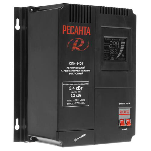 Купить Стабилизатор напряжения Ресанта СПН-5400  4761779. Характеристики, отзывы и цены в Донецке