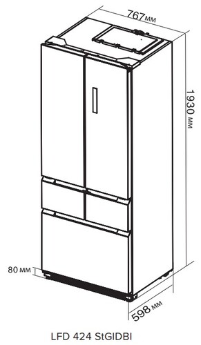 Купить Холодильник многодверный   LEX LFD424StGIDBI серый  9087720. Характеристики, отзывы и цены в Донецке