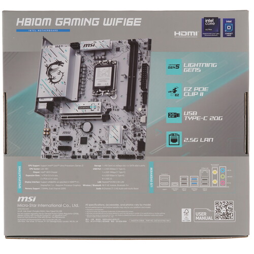 Купить Материнская плата MSI H810M GAMING WIFI6E  5629997. Характеристики, отзывы и цены в Донецке
