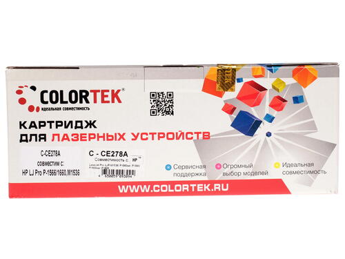 Купить Картридж лазерный Colortek CE278A черный  1076227. Характеристики, отзывы и цены в Донецке