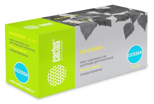 Купить Картридж лазерный Cactus CS-CC532A желтый, с чипом  7939279. Характеристики, отзывы и цены в Донецке