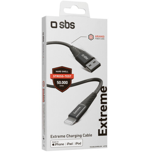 Купить Кабель круглый SBS Lightning 8-pin - USB 2.0 Type-A серебристый 1.5 м  5471861. Характеристики, отзывы и цены в Донецке