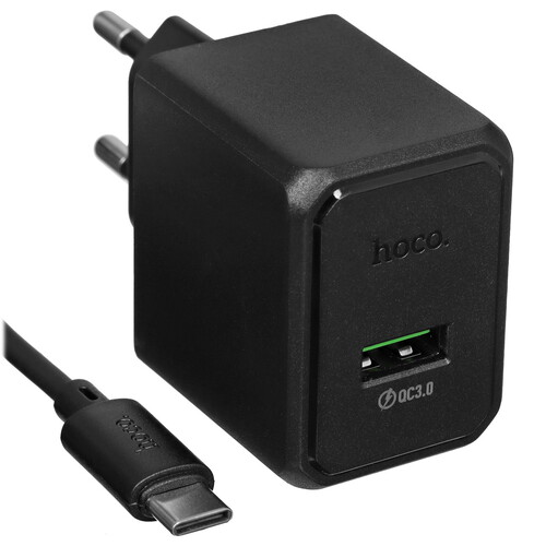 Купить Сетевое зарядное устройство Hoco CS12A черный  5474877. Характеристики, отзывы и цены в Донецке