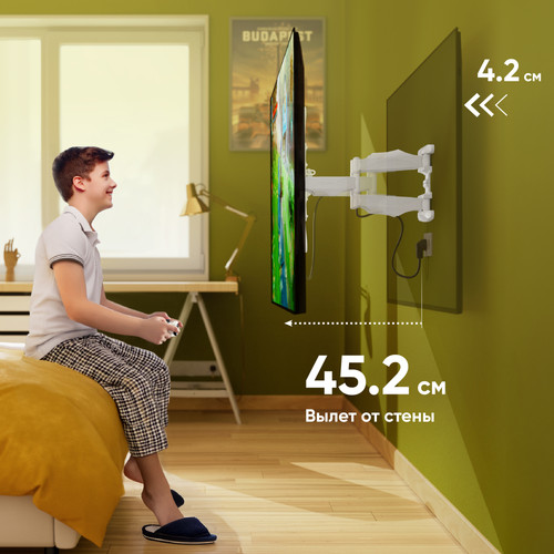 Купить Кронштейн для ТВ ONKRON M5 белый  4830284. Характеристики, отзывы и цены в Донецке