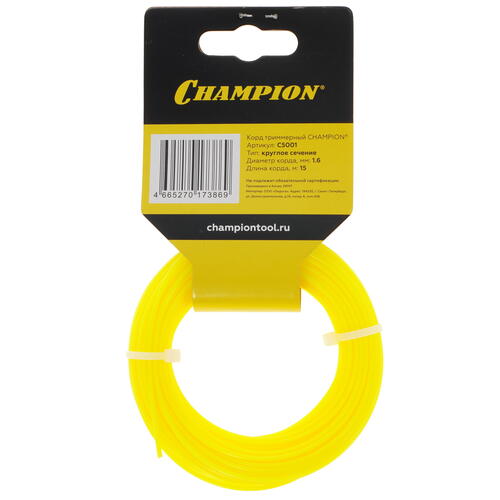 Купить Леска для триммеров Champion Round C5001  1215826. Характеристики, отзывы и цены в Донецке