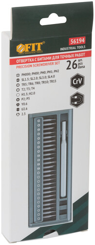 Купить Отвертка с набором насадок FIT 56194  5626483. Характеристики, отзывы и цены в Донецке