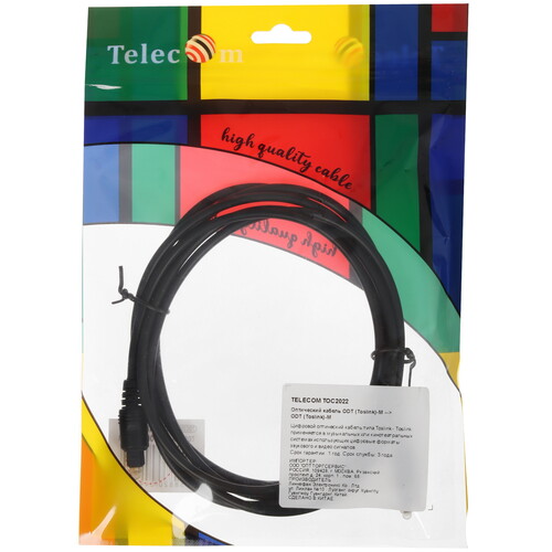 Купить Кабель оптический  Telecom ODT Toslink - ODT Toslink черный  5602632. Характеристики, отзывы и цены в Донецке