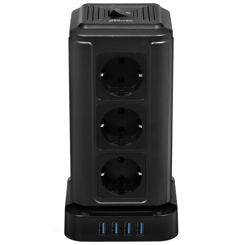 Купить Сетевой фильтр Ritmix RM-2124 черный  9133310. Характеристики, отзывы и цены в Донецке