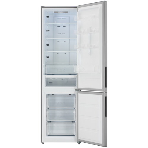 Купить Холодильник с морозильником   DEXP B4-34AMA серебристый  9263058. Характеристики, отзывы и цены в Донецке