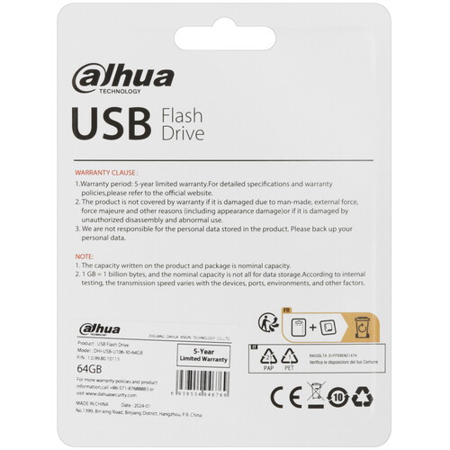 Купить Память USB Flash 64 ГБ Dahua U106 [DHI-USB-U106-30-64GB]  5464151. Характеристики, отзывы и цены в Донецке