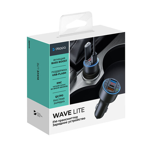 Купить FM-трансмиттер Deppa Wave Lite  5607794. Характеристики, отзывы и цены в Донецке