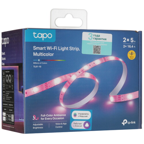 Купить Светодиодная лента TP-LINK Tapo TL61-10  9277038. Характеристики, отзывы и цены в Донецке
