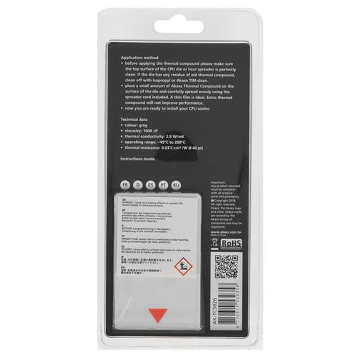 Купить Термопаста Akasa Pro-grade+ 5026 [AK-TC5026]  4817952. Характеристики, отзывы и цены в Донецке