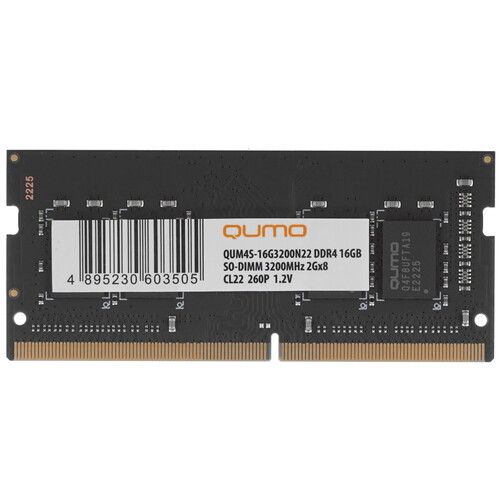 Купить Оперативная память SODIMM QUMO [QUM4S-16G3200N22] 16 ГБ  5356238. Характеристики, отзывы и цены в Донецке