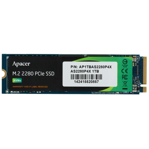 Купить 1000 ГБ M.2 NVMe накопитель Apacer AS2280P4X [AP1TBAS2280P4X-1]  5453672. Характеристики, отзывы и цены в Донецке