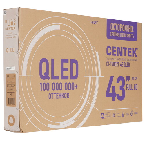 Купить 43" (109 см) Телевизор Centek CT-TV0021-43 черный  9267990. Характеристики, отзывы и цены в Донецке