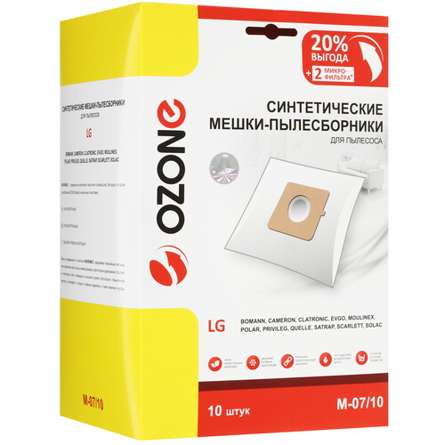Купить Комплект пылесборник и фильтр Ozone M-07/10  9312888. Характеристики, отзывы и цены в Донецке