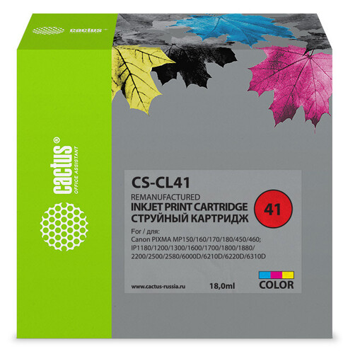 Купить Картридж Cactus CS-CL41 многоцветный  0138357. Характеристики, отзывы и цены в Донецке